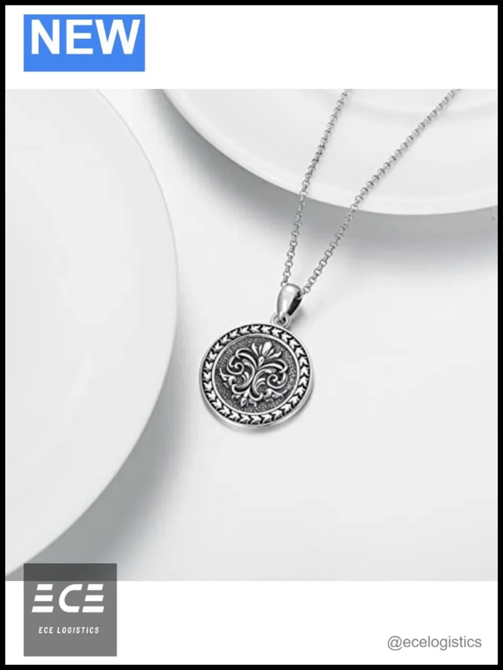 925 Sterling Silver Lotus Pendant Necklace Adjustable Flower Jewelry Gift for